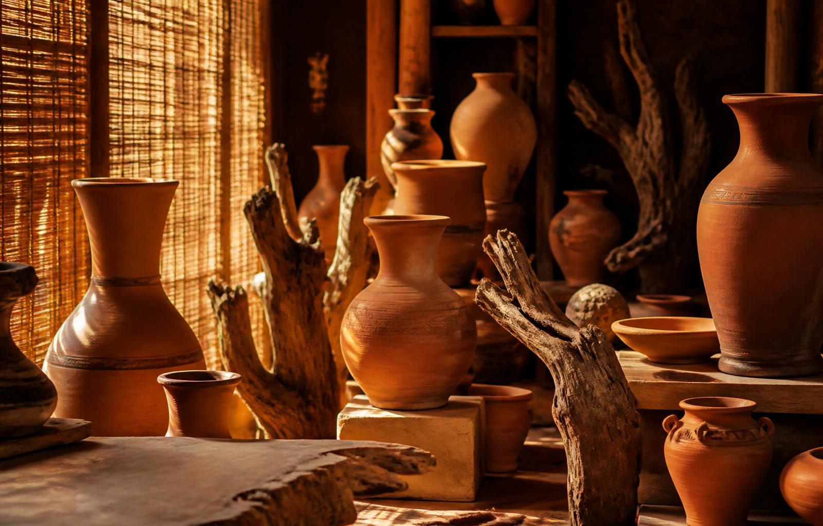 Gốm Bàu Trúc và gỗ lũa
